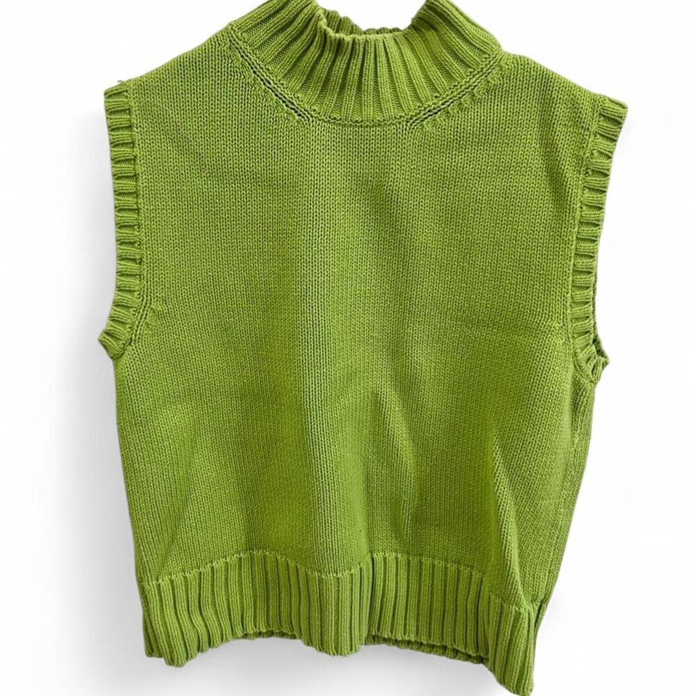 Vintage lime green sleeveless sweater